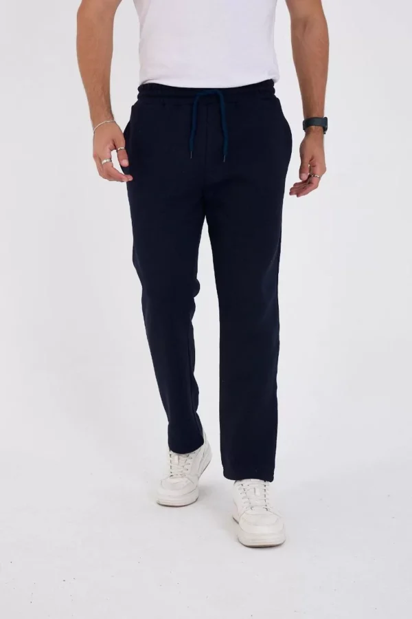 Unisex Üç İplik Basic Eşofman Özel Tasarım Pantolon - Lacivert