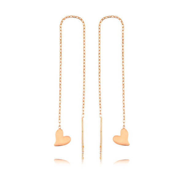 Gümüş Zincirli Kalp Küpe