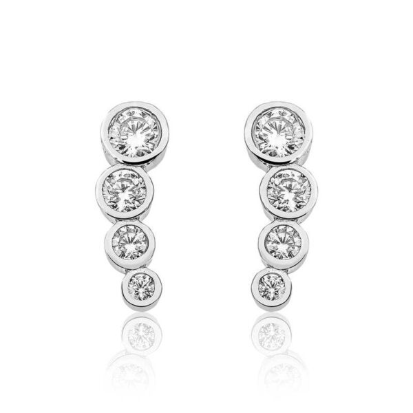 Gümüş 4 Taş Bayan Küpe