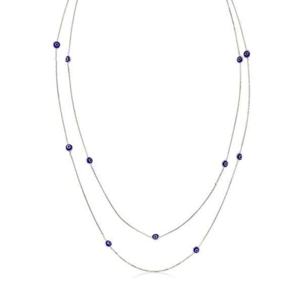 Gümüş Zincir Nazar Bayan Kolye