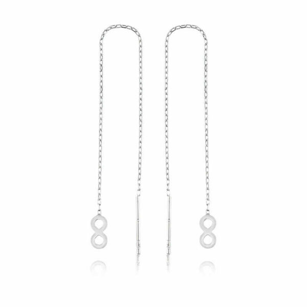 Gümüş Zincirli Sonsuzluk Küpe