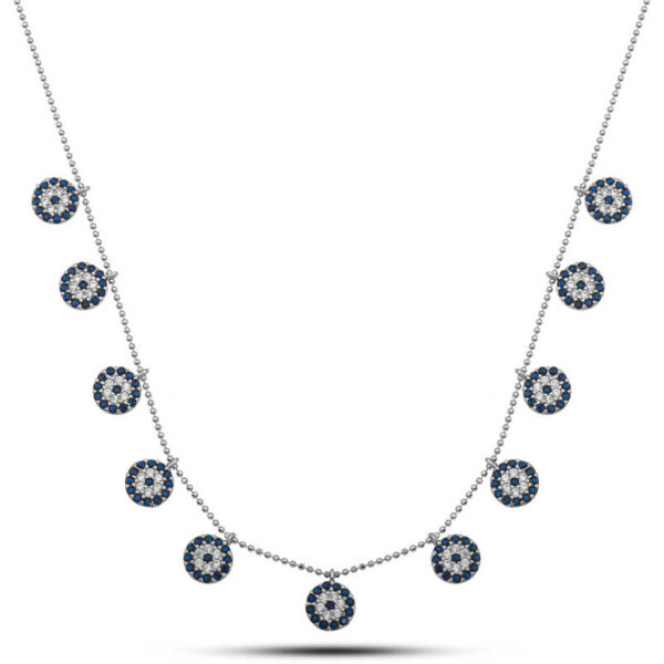 Gümüş Nazarlı Şans Kadın Kolye