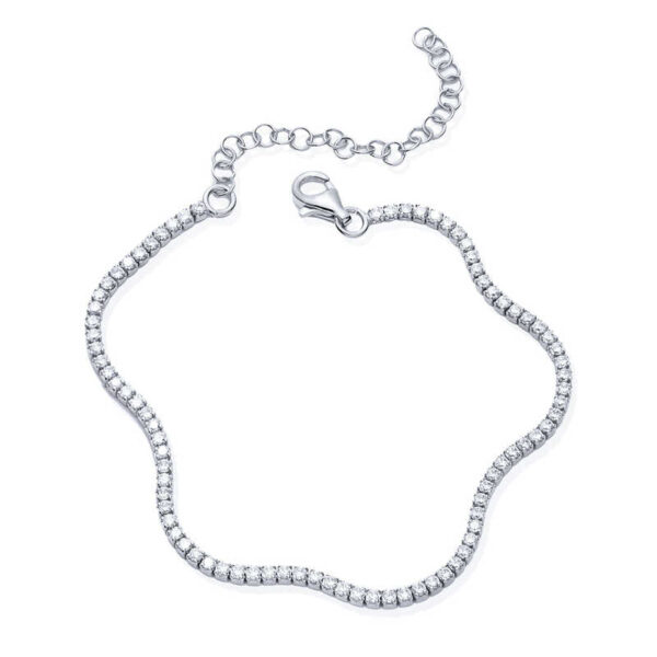 Gümüş 2 mm Su Yolu Kadın Bileklik